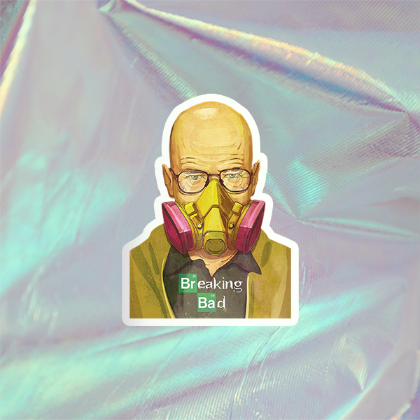 Walter White Wearing A Mask Sticker